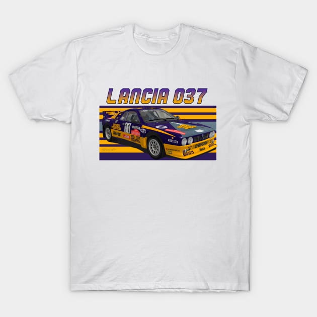 Lancia 037 Group B T-Shirt by PjesusArt